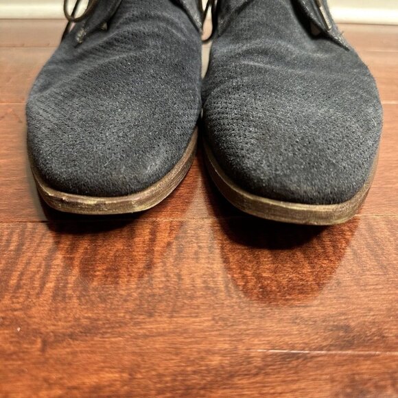 Bugatti Men’s Suede Gibson Lace Up Shoes Dark Blue Size 12 - Picture 7 of 12